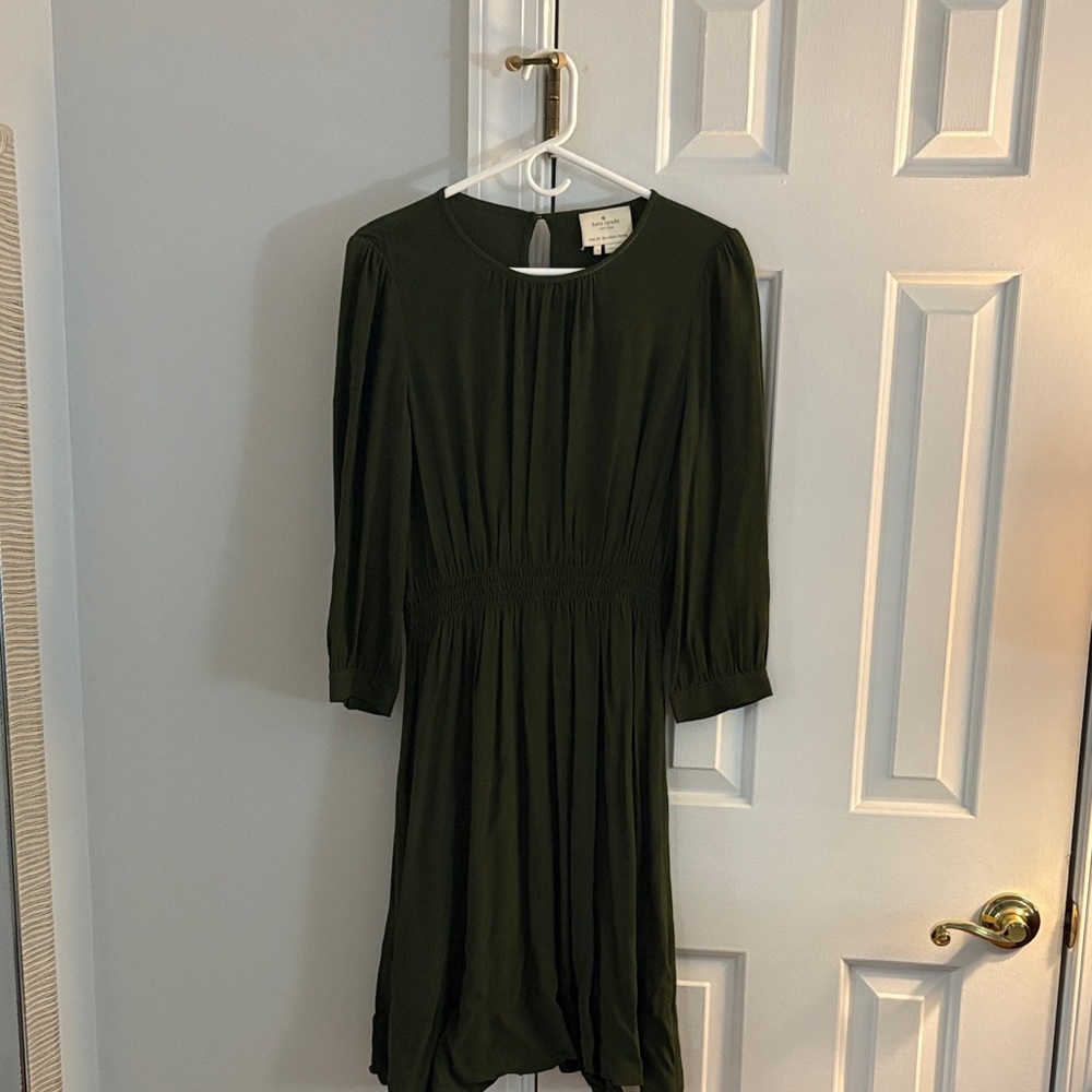 Kate Spade Forest Green Long Sleeve Dress